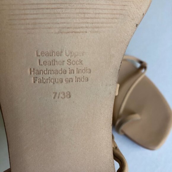 Jeffrey Campbell wrap nude leather sandals size 7 NEW - Picture 6 of 7